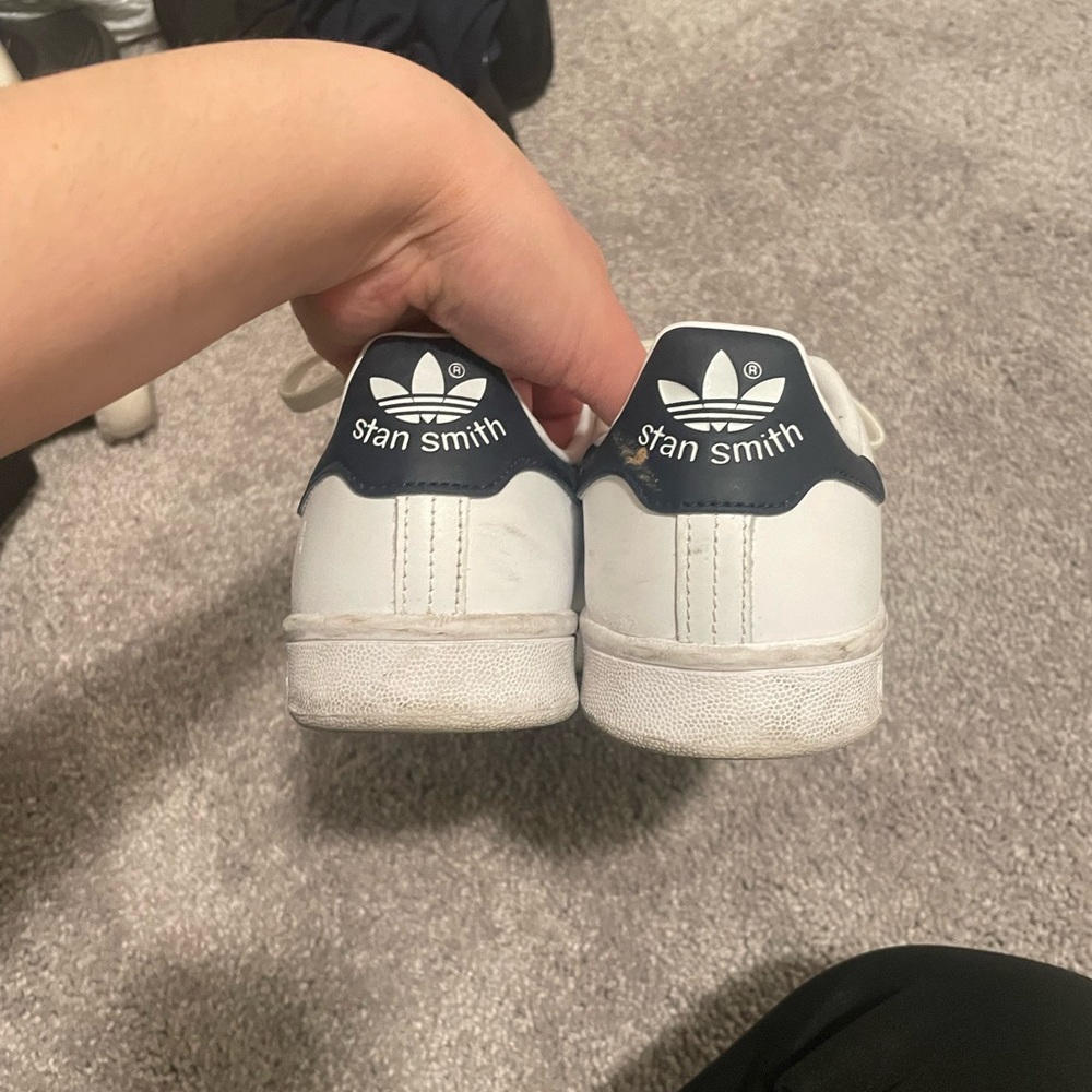 Adidas Stan Smith Unisex White and Navy Blue